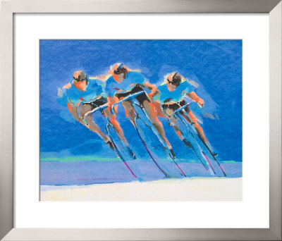 Cyclists by Steve Kuzma Pricing Limited Edition Print image