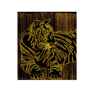 Golden Tiger by Thierry Bisch Pricing Limited Edition Print image
