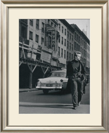 James Dean, Midtown, New York, 1955 by Dennis Stock Pricing Limited Edition Print image