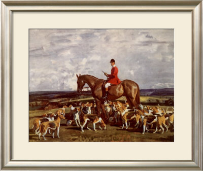 Stanley Barker And The Pytchley Hounds by Alfred James Munnings Pricing Limited Edition Print image