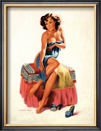 Pin-Up Girl With Towel by Vaughan Bass Pricing Limited Edition Print image