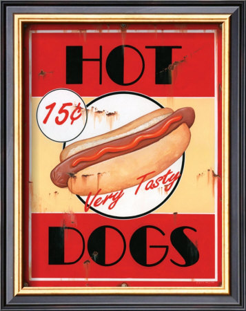 Hot Dogs by Lesley Hallas Pricing Limited Edition Print image