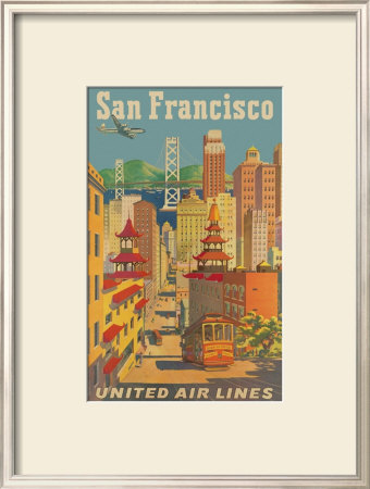 United Airlines: San Francisco, C.1950 by Stan Galli Pricing Limited Edition Print image