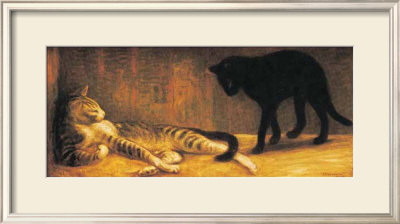 Male And Female Cat, 1903 by Theophile Alexandre Steinlen Pricing Limited Edition Print image