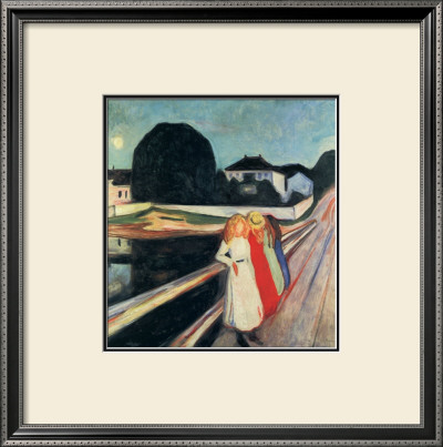 Four Girls On A Bridge by Edvard Munch Pricing Limited Edition Print image