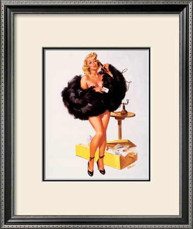 Pin-Up Girl On The Telephone by Joyce Ballantyne Pricing Limited Edition Print image