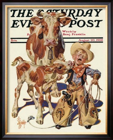 Little Cowboy Takes A Licking, C.1938 by Joseph Christian Leyendecker Pricing Limited Edition Print image