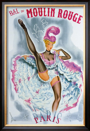 Bal Du Moulin Rouge, French Cancan by Okley Pricing Limited Edition Print image