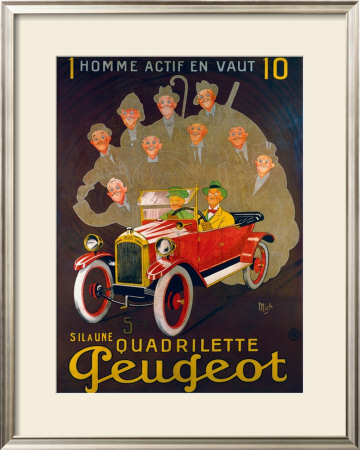 Quadreilette Peugeot by Mich (Michel Liebeaux) Pricing Limited Edition Print image