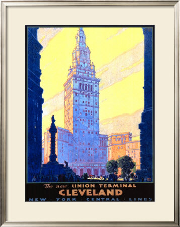 Union Terminal Cleveland, New York Central by Leslie Ragan Pricing Limited Edition Print image