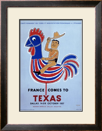 France Comes To Texas, 1957 by Raymond Savignac Pricing Limited Edition Print image