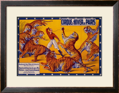 Dompteurs De Tigres, Cirque D'hiver by G. Soury Pricing Limited Edition Print image