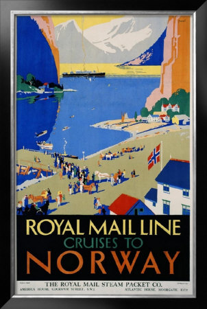 Royal Mail Cruises, Norway by Daphne Padden Pricing Limited Edition Print image