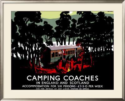 Camping Coaches by Tom Purvis Pricing Limited Edition Print image