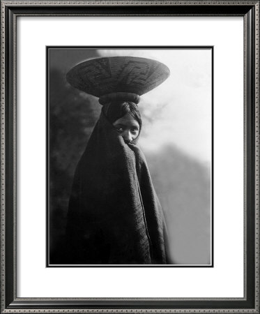Maricopa Girl With Basket by Edward S. Curtis Pricing Limited Edition Print image