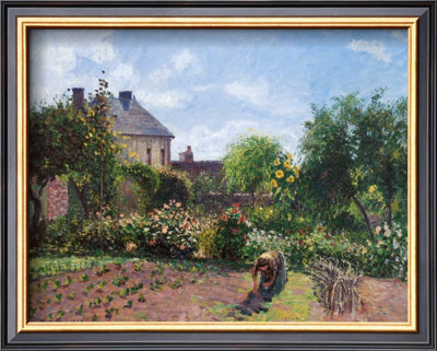 The Artist's Garden At Eragny, 1898 by Camille Pissarro Pricing Limited Edition Print image