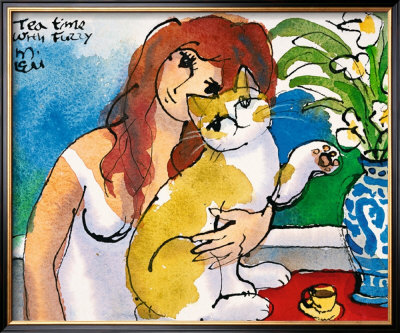 Tea Time With Fuzzy by Michael Leu Pricing Limited Edition Print image