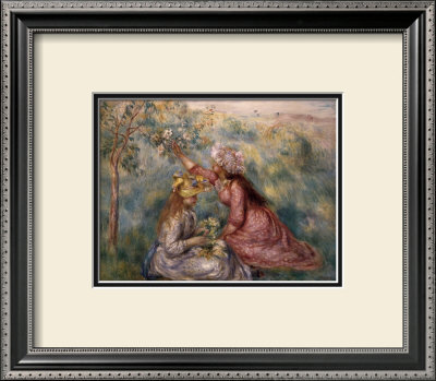 Girls Picking Flowers by Pierre-Auguste Renoir Pricing Limited Edition Print image