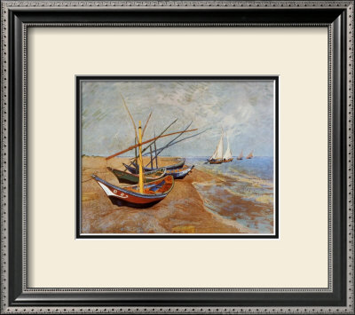 Fishing Boats On The Beach At Saints-Maries, C.1888 by Vincent Van Gogh Pricing Limited Edition Print image