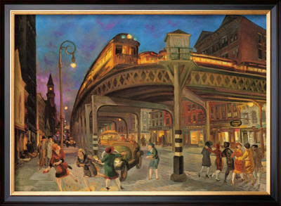 Sixth Avenue Elevated At Third Street, 1928 by John Sloan Pricing Limited Edition Print image