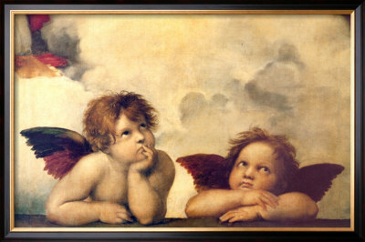 Detail Of The Sistine Madonna, C.1514 by Raphael Pricing Limited Edition Print image