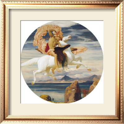 Perseus On Pegasus With The Head Of Medusa by Frederick Leighton Pricing Limited Edition Print image