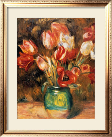 Tulips In A Vase by Pierre-Auguste Renoir Pricing Limited Edition Print image