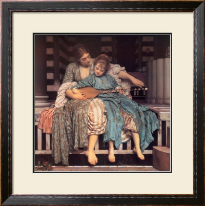 The Music Lesson, 1877 by Frederick Leighton Pricing Limited Edition Print image