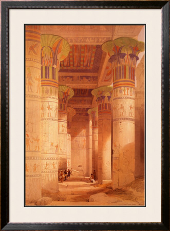 View Under The Grand Portico Of The Temple Of Philae, Nubia by David Roberts Pricing Limited Edition Print image