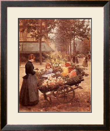 Flower Cart by Victor Gabriel Gilbert Pricing Limited Edition Print image