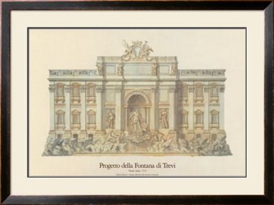 Plan Of Trevi Fountain by Nicola Salvi Pricing Limited Edition Print image