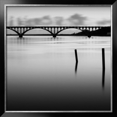 Bridge And Poles In Black And White by Shane Settle Pricing Limited Edition Print image