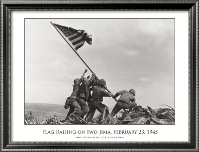 Flag Raising On Iwo Jima, C.1945 by Joe Rosenthal Pricing Limited Edition Print image