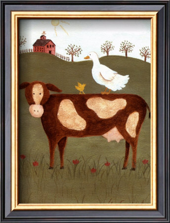 Cow With Duck by Valerie Wenk Pricing Limited Edition Print image