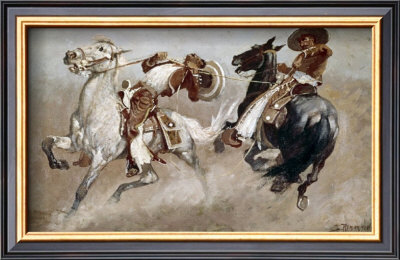 Cowboy Fun In Old Mexico by Frederic Sackrider Remington Pricing Limited Edition Print image