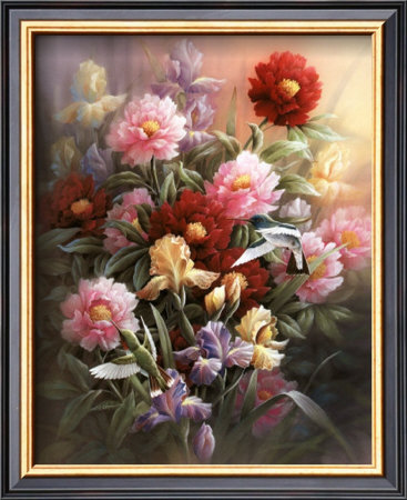 Hummingbirds With Iris by T. C. Chiu Pricing Limited Edition Print image