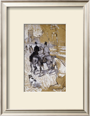 Riders On The Way To The Bois Du Bolougne by Henri De Toulouse-Lautrec Pricing Limited Edition Print image