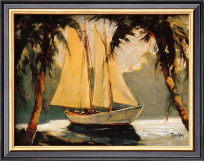 Sailboat, Santa Barbara by Frederick Pawla Pricing Limited Edition Print image