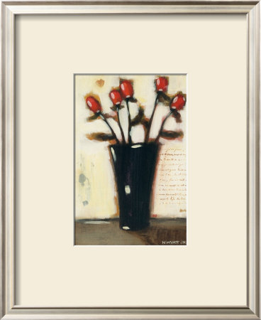 Red Roses In Black Vase Ii by Norman Wyatt Jr. Pricing Limited Edition Print image