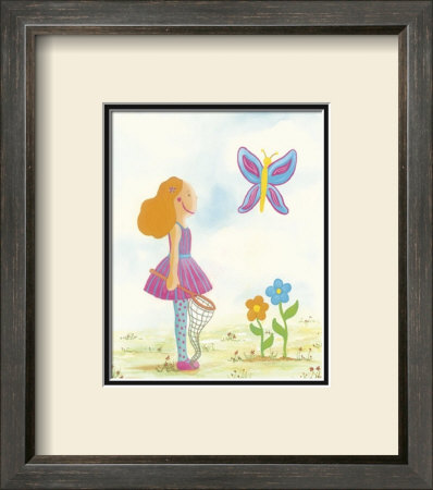 Girl And Butterfly by Clara Almeida Pricing Limited Edition Print image