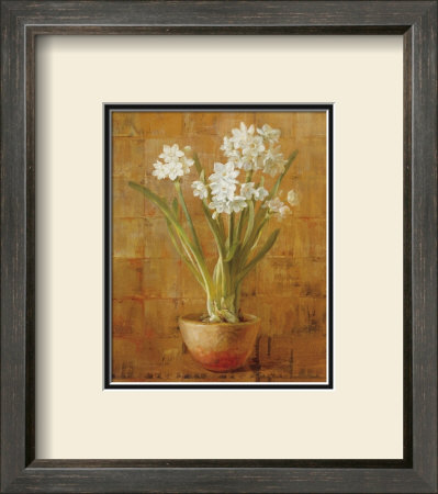 White Narcissus On Bronze by Danhui Nai Pricing Limited Edition Print image