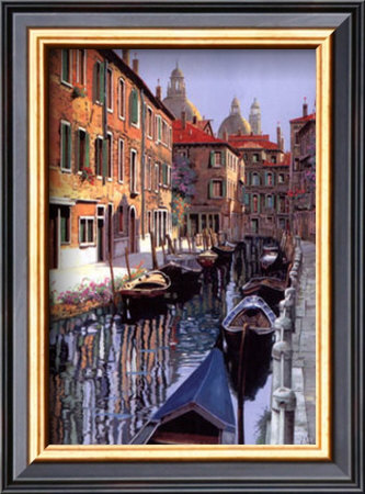 La Barche Sul Canale by Guido Borelli Pricing Limited Edition Print image