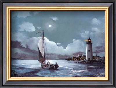 Moonlit Sail by Robert G. Radcliffe Pricing Limited Edition Print image