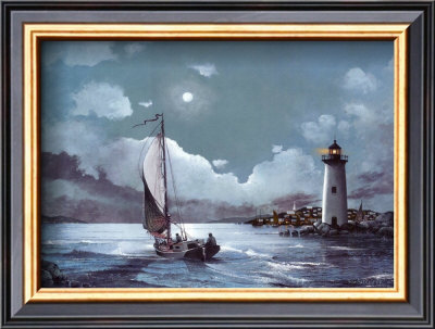 Moonlit Sail by Robert G. Radcliffe Pricing Limited Edition Print image