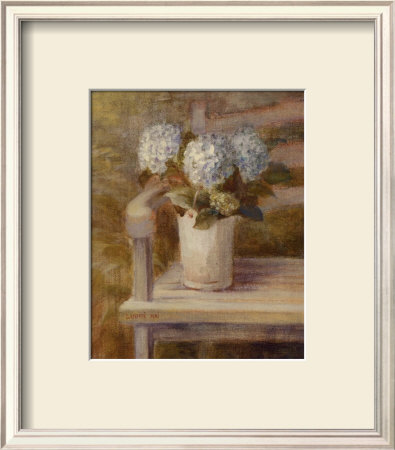 Hydrangea Bouquet On Bench by Danhui Nai Pricing Limited Edition Print image