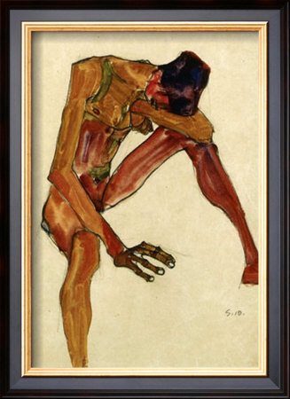 Nu Masculin Assis Ii, C.1910 by Egon Schiele Pricing Limited Edition Print image