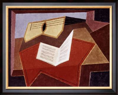 Guitar With Sheet Of Music by Juan Gris Pricing Limited Edition Print image