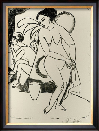 Naked Girl In The Studio by Ernst Ludwig Kirchner Pricing Limited Edition Print image