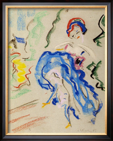 Dancer With A Blue Skirt by Ernst Ludwig Kirchner Pricing Limited Edition Print image