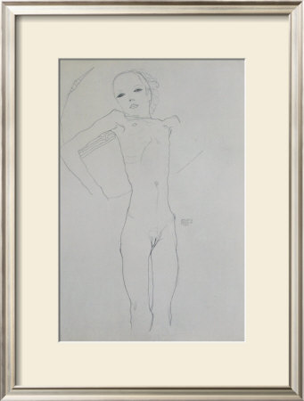 Nude Girl, 1911 by Egon Schiele Pricing Limited Edition Print image